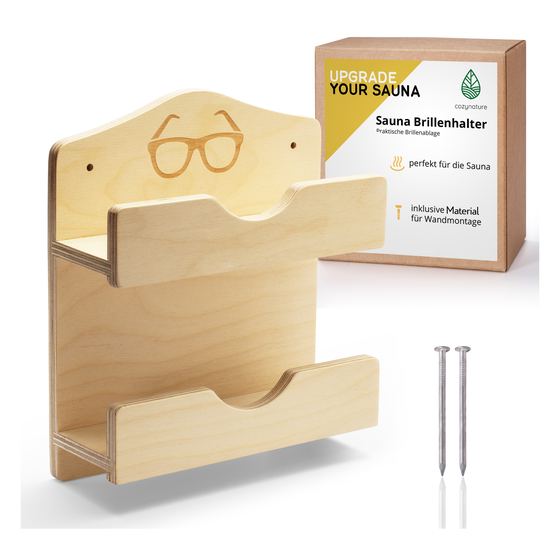 Sauna-Brillenablage aus Holz